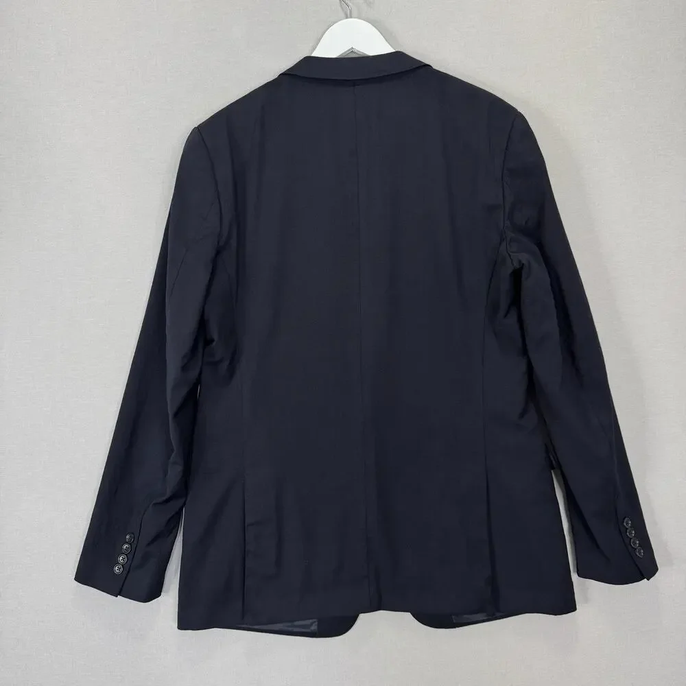 Bonobos Jetsetter Wool Blazer Mens 44L Navy Tailored‎ Stretch Suit Jacket Formal